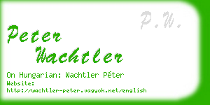peter wachtler business card